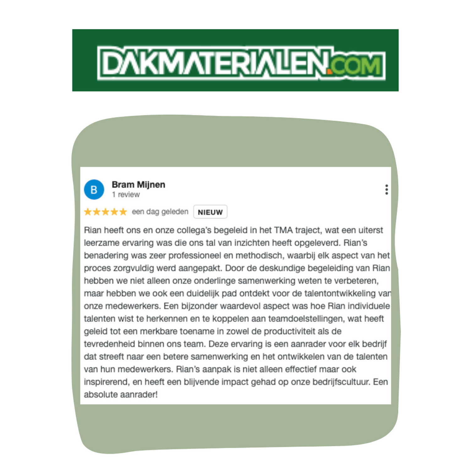 Review Dakmaterialen Bram