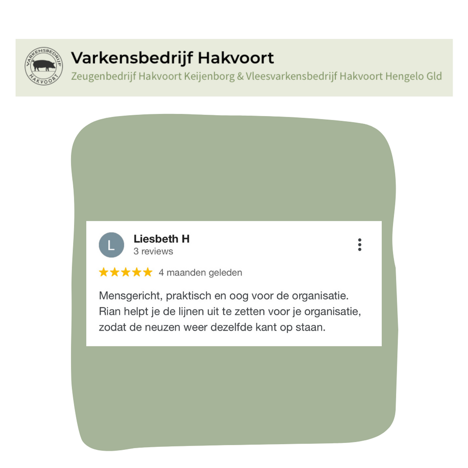 Review Varkensbedrijf Hakvoort Liesbeth