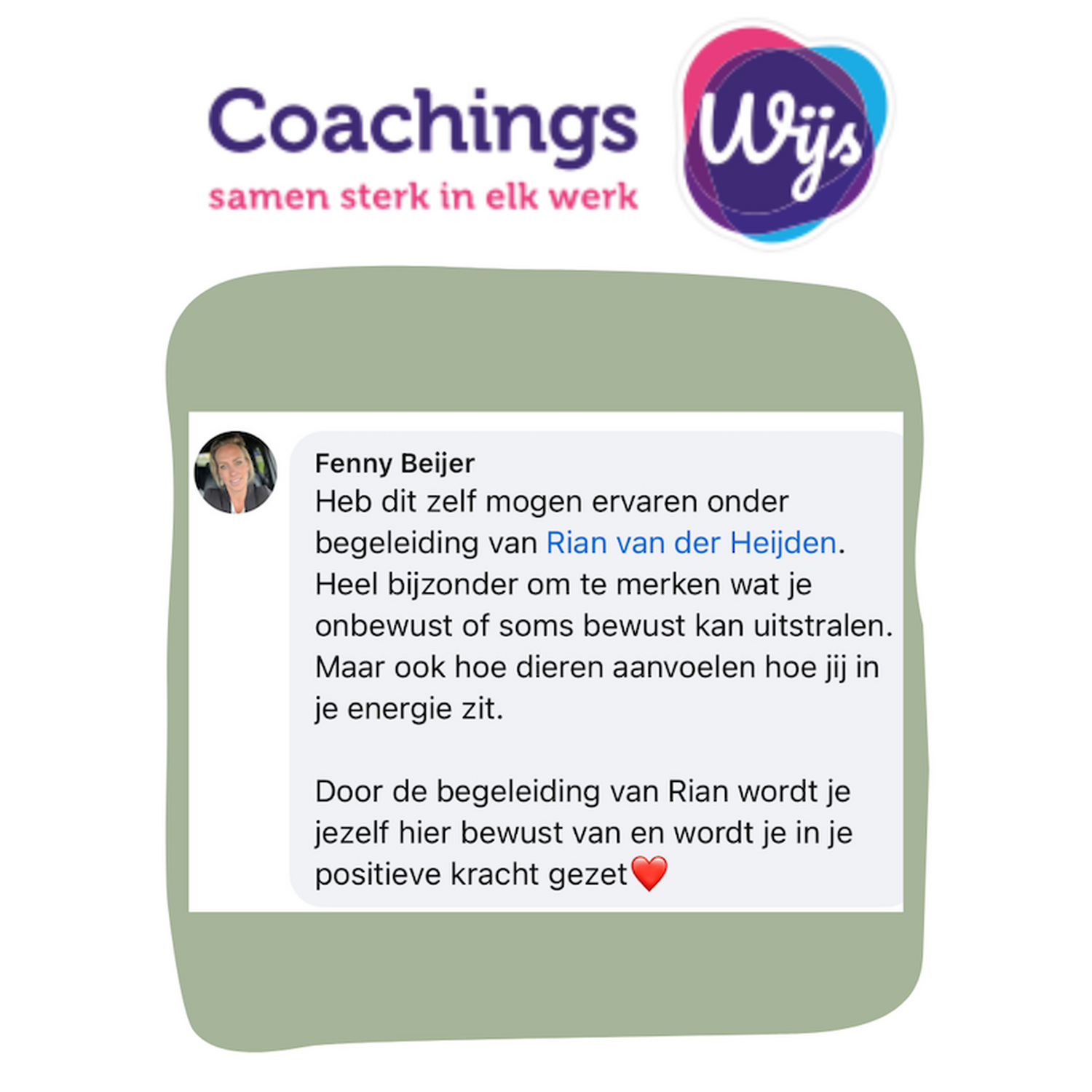Review Fenny Coachings wijs